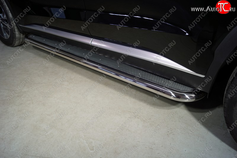 44 999 р. Пороги с площадкой 60,3 мм ТСС Тюнинг  Hyundai Palisade  LX2 (2018-2022) (нержавейка)  с доставкой в г. Керчь