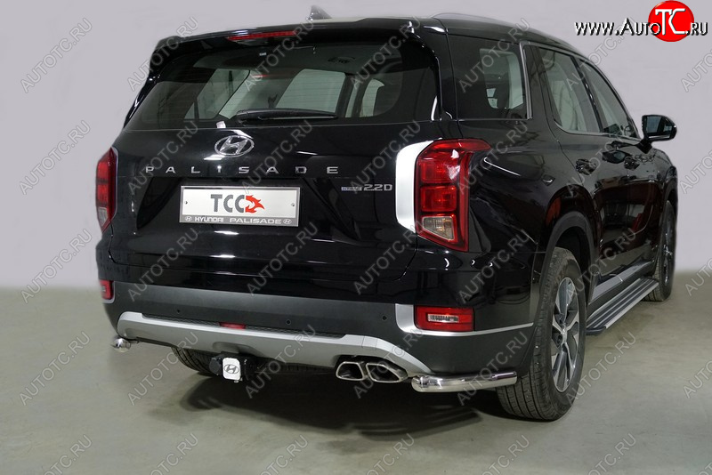 19 999 р. Защита заднего бампера (V-2.2, уголки, d60,3 мм) TCC  Hyundai Palisade  LX2 (2018-2022)  с доставкой в г. Керчь