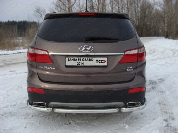 Защита задняя (нержавейка 60,3 мм) ТСС Тюнинг Hyundai Santa Fe  DM (2012-2016) дорестайлинг