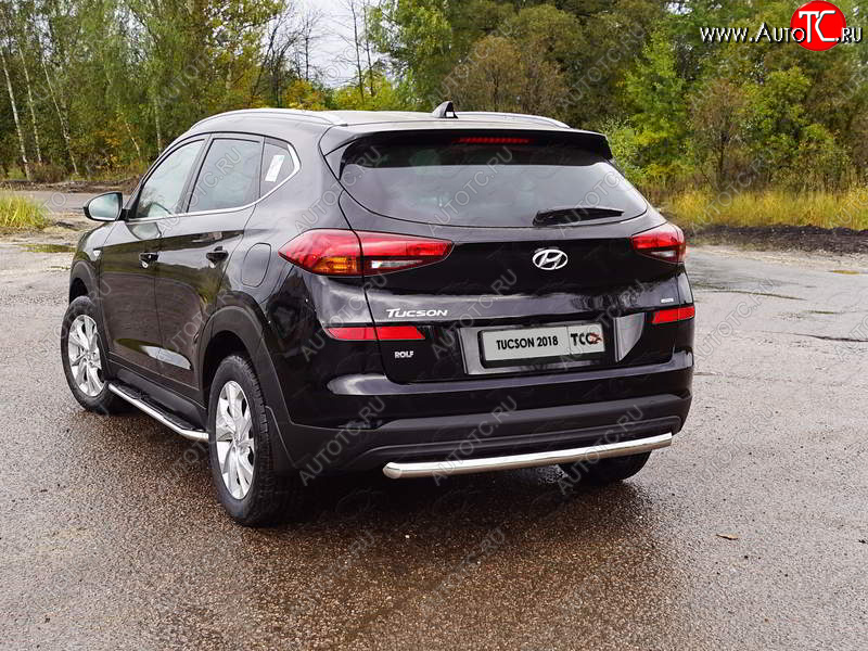15 999 р. Защита задняя (нержавейка 60,3 мм) ТСС Тюнинг Hyundai Tucson TL рестайлинг (2018-2021)  с доставкой в г. Керчь