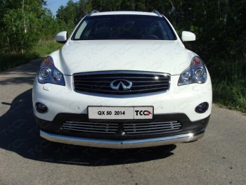 Нижняя декоративная вставка в бампер ТСС Тюнинг INFINITI EX25  J50 - EX35  J50 (d 12 мм)