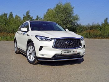 Защита переднего бампера нижняя d42,4 мм ТСС Тюнинг INFINITI Qx50 J55 (2017-2022) (нержавейка)