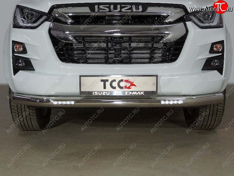 38 949 р. Защита переднего бампера нижняя с ДХО 76,1 мм ТСС Тюнинг  Isuzu D-Max  RG (2020-2023) DoubleCab (нержавейка)  с доставкой в г. Керчь