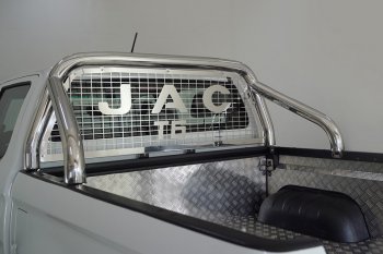 Защита кузова и заднего стекла (только для кузова) d 76,1 мм ТСС Тюнинг JAC T6 (2018-2024) пикап (нержавейка)