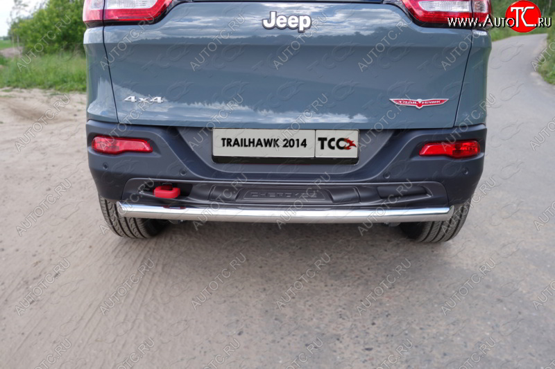 15 999 р. Защита задняя (Trailhawk, нержавейка 60,3 мм) ТСС Тюнинг Jeep Cherokee KL дорестайлинг (2014-2017)  с доставкой в г. Керчь