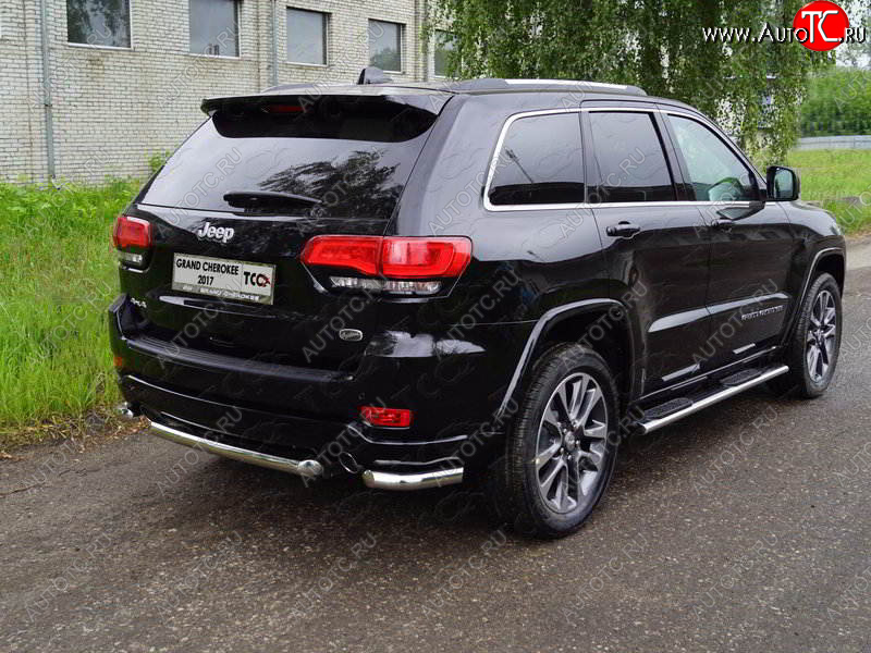 17 649 р. Защита заднего бампера (уголки, d60,3 мм) TCC  Jeep Grand Cherokee  WK2 (2017-2022) 2-ой рестайлинг  с доставкой в г. Керчь