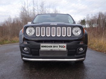 Защита переднего бампера нижняя d60,3 мм ТСС Тюнинг Jeep Renegade дорестайлинг (2014-2018) (нержавейка)
