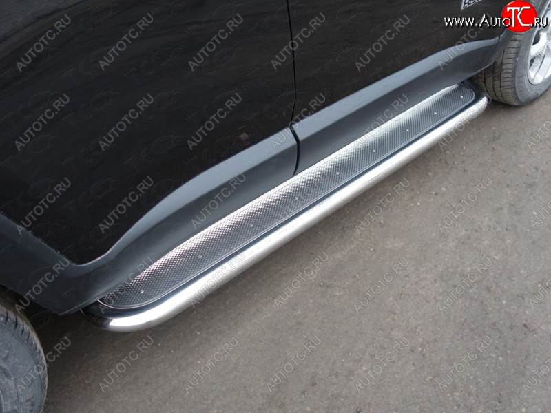 41 749 р. Пороги с площадкой 60,3 мм ТСС Тюнинг  Jeep Renegade (2014-2018) дорестайлинг (нержавейка)  с доставкой в г. Керчь