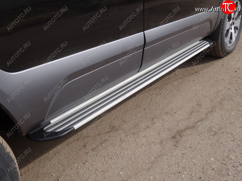 20 599 р. Пороги алюминиевые Slim Line ТСС Тюнинг  KIA Mohave  HM2 (2019-2022) (Silver)  с доставкой в г. Керчь
