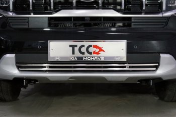 Нижняя декоративная вставка в бампер ТСС Тюнинг KIA Mohave  HM2 (2019-2022) (d 16 мм)