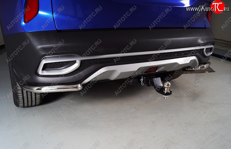 11 749 р. Защита заднего бампера (уголки, d42,4 мм) TCC  KIA Seltos (2019-2025)  с доставкой в г. Керчь