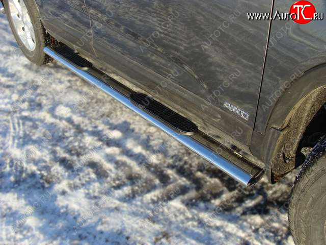 40 799 р. Пороги овальные с накладкой 120х60 мм ТСС Тюнинг  KIA Sorento  UM/Prime (2014-2020) дорестайлинг, рестайлинг (серые)  с доставкой в г. Керчь