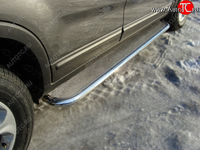 38 999 р. Пороги с площадкой 42,4 мм ТСС Тюнинг  KIA Sorento ( XM,  UM/Prime) (2012-2020) рестайлинг, дорестайлинг (нержавейка)  с доставкой в г. Керчь