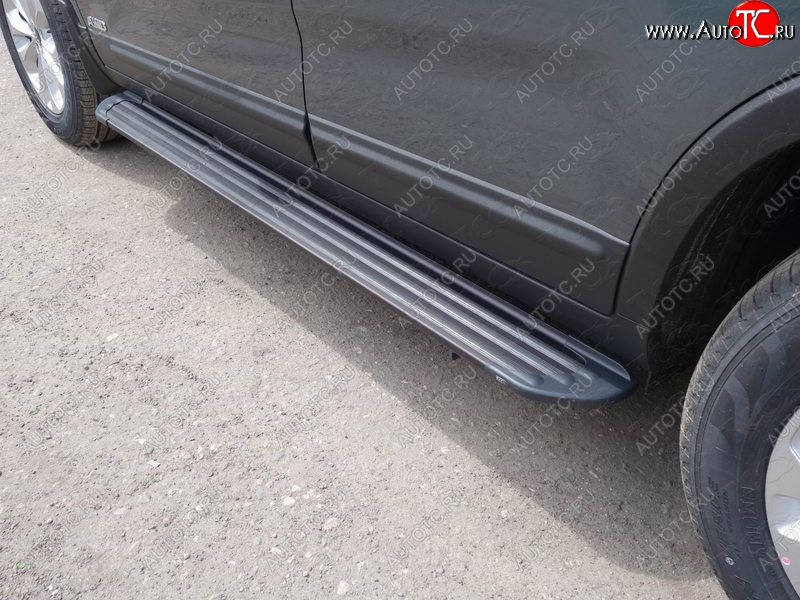 21 999 р. Пороги алюминиевые Slim Line ТСС Тюнинг  KIA Sorento ( XM,  UM/Prime) (2012-2020) рестайлинг, дорестайлинг (Black)  с доставкой в г. Керчь