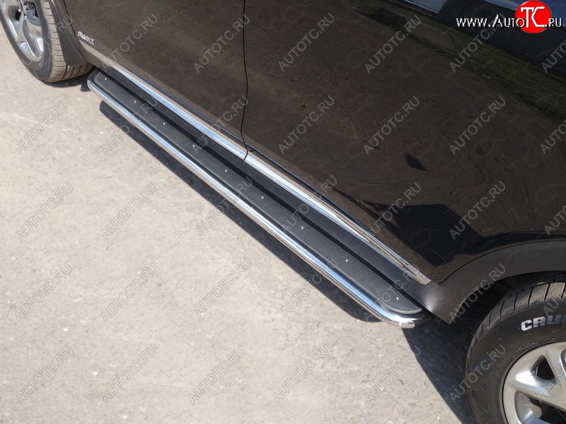 38 999 р. Пороги с площадкой 42,4 мм ТСС Тюнинг  KIA Sorento  UM/Prime (2018-2020) рестайлинг (нержавейка )  с доставкой в г. Керчь
