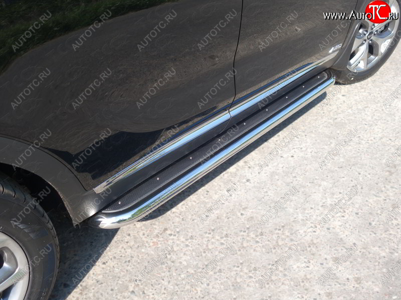 42 999 р. Пороги с площадкой 60,3 мм Prime ТСС Тюнинг  KIA Sorento  UM/Prime (2018-2020) рестайлинг (нержавейка)  с доставкой в г. Керчь
