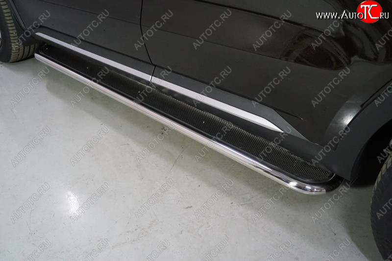 38 999 р. Пороги с площадкой 42,4 мм ТСС Тюнинг  KIA Sorento  MQ4 (2020-2022) (нержавейка)  с доставкой в г. Керчь