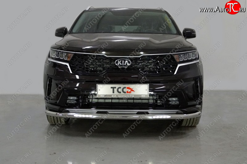 36 299 р. Защита переднего бампера нижняя с ДХО 60,3 мм ТСС Тюнинг  KIA Sorento  MQ4 (2020-2022) (нержавейка)  с доставкой в г. Керчь