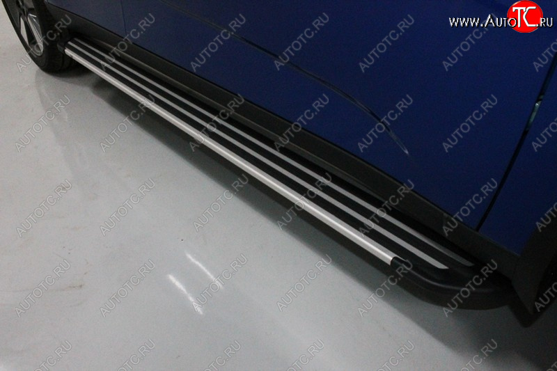 20 599 р. Пороги алюминиевые Slim Line ТСС Тюнинг  KIA Soul  SK3 (2018-2022) (Silver)  с доставкой в г. Керчь