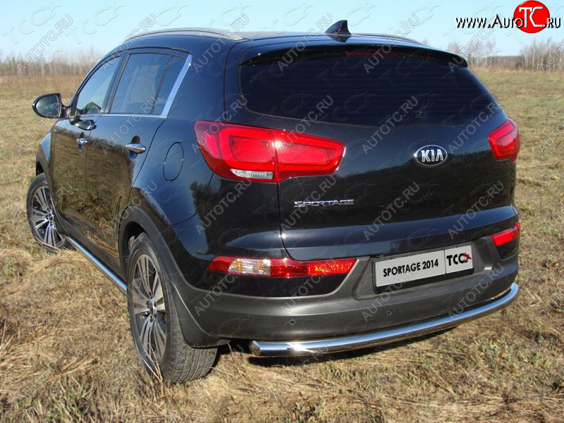 14 699 р. Защита задняя (центральная нержавейка 60,3 мм) ТСС Тюнинг  KIA Sportage  3 SL (2014-2016) рестайлинг  с доставкой в г. Керчь