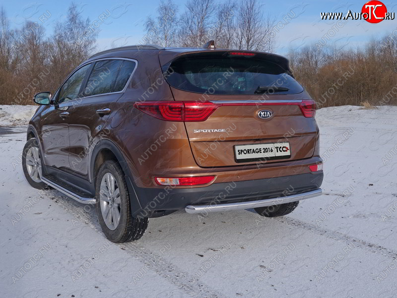 15 999 р. Защита задняя (нержавейка 60,3 мм) ТСС Тюнинг  KIA Sportage  4 QL (2016-2018) дорестайлинг  с доставкой в г. Керчь