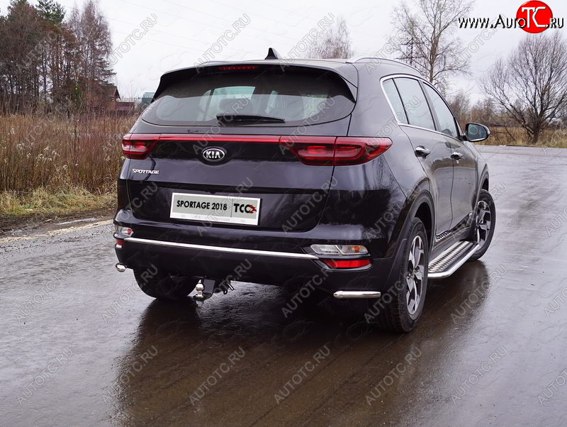 13 249 р. Защита заднего бампера (уголки, d42,4 мм) TCC  KIA Sportage  4 QL (2018-2022) рестайлинг  с доставкой в г. Керчь