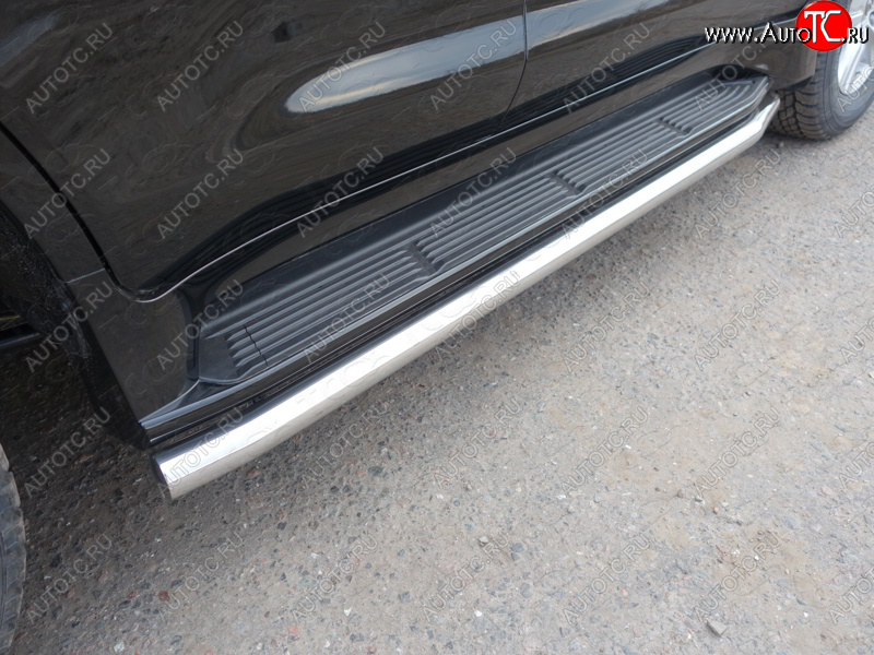 23 549 р. Защита порогов алюминий 60,3 мм, ТСС Тюнинг Lexus LX570 J200 2-ой рестайлинг (2015-2022)  с доставкой в г. Керчь