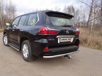 Защита задняя (нержавейка 60,3 мм) кроме F-Sport ТСС Тюнинг Lexus LX450d  J200 - LX570  J200