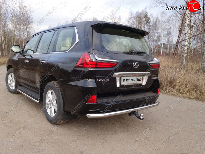 21 999 р. Защита задняя (нержавейка 60,3 мм) кроме F-Sport ТСС Тюнинг Lexus LX570 J200 2-ой рестайлинг (2015-2022)  с доставкой в г. Керчь