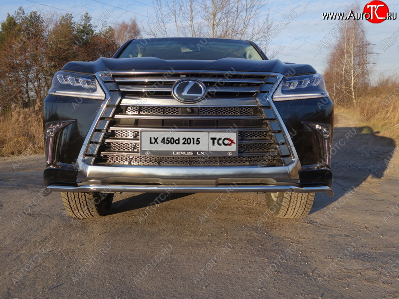 23 549 р. Защита переднего бампера нижняя d42,4 мм ТСС Тюнинг  Lexus LX450d  J200 - LX570  J200 (нержавейка)  с доставкой в г. Керчь