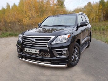 Защита переднего бампера нижняя 76,1 мм ТСС Тюнинг Lexus LX570  J200 (2012-2015) 1-ый рестайлинг