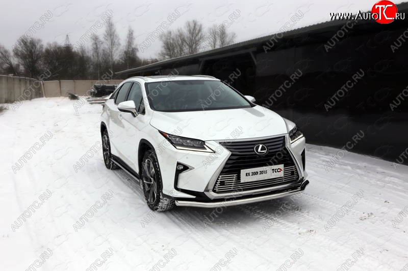 21 999 р. Защита переднего бампера нижняя d60,3 мм ТСС Тюнинг Lexus RX350 AL20 дорестайлинг (2015-2019) (нержавейка)  с доставкой в г. Керчь