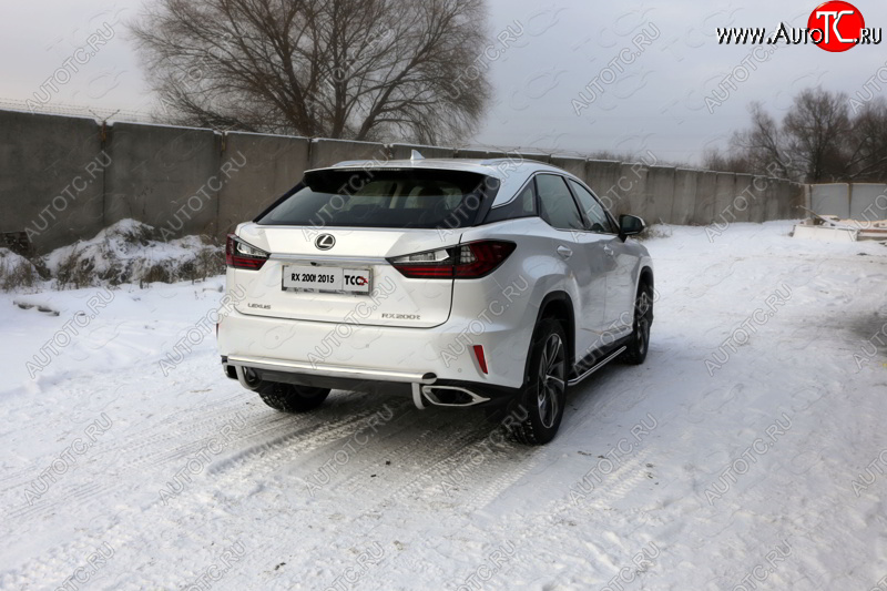 26 499 р. Защита задняя (центральная, нержавейка 60,3*42,4 мм) кроме F-Sport ТСС Тюнинг Lexus RX330 XU30 (2003-2006)  с доставкой в г. Керчь