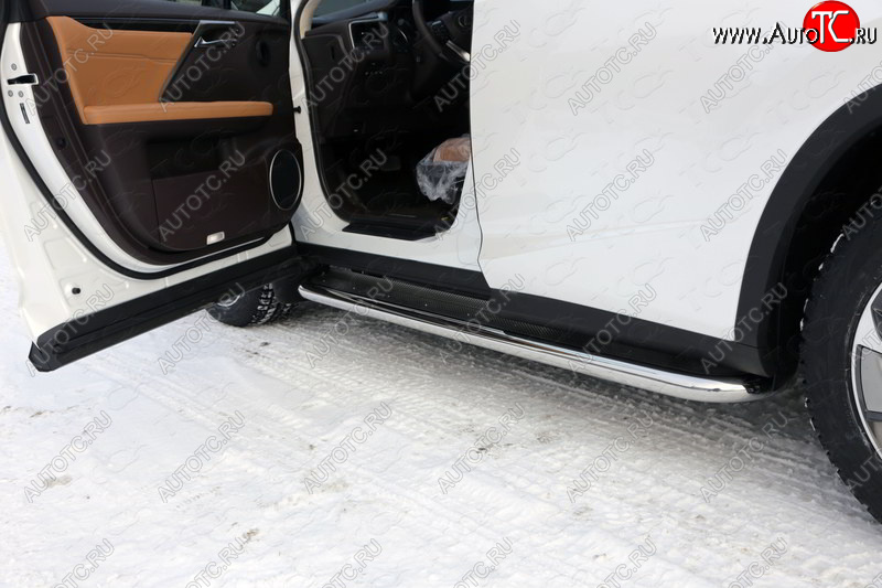 45 999 р. Пороги с площадкой 60,3 мм F-Sport ТСС Тюнинг Lexus RX350 XU30 дорестайлинг (2003-2006) (нержавейка)  с доставкой в г. Керчь