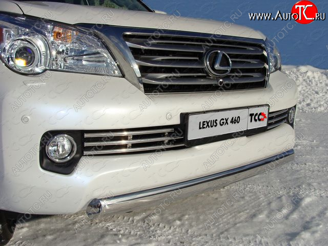 23 899 р.  Защита переднего бампера нижняя 75*42 мм ТСС Тюнинг  Lexus GX460  J150 (2009-2013) дорестайлинг (нержавейка)  с доставкой в г. Керчь