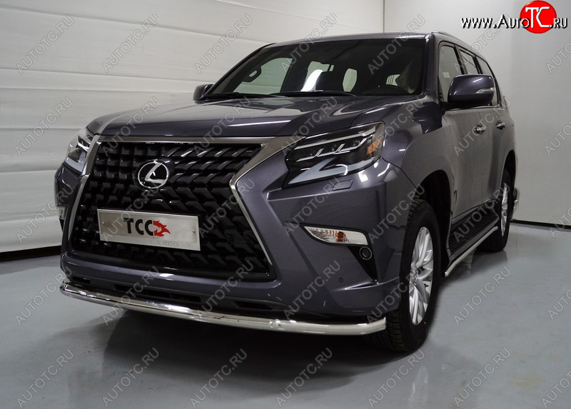 29 449 р. Защита переднего бампера нижняя d60,3 мм ТСС Тюнинг  Lexus GX460  J150 (2019-2022) 2-ой рестайлинг (нержавейка)  с доставкой в г. Керчь