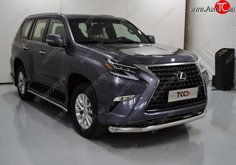30 899 р. Защита переднего бампера нижняя 76,1 мм ТСС тюнинг  Lexus GX460  J150 (2019-2022) 2-ой рестайлинг (нержавейка)  с доставкой в г. Керчь