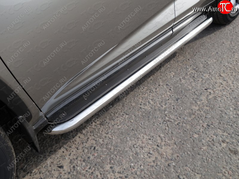 41 749 р. Пороги с площадкой 60,3 кроме мм кроме F-Sport ТСС Тюнинг  Lexus NX300h  Z10 (2014-2017) дорестайлинг (нержавейка)  с доставкой в г. Керчь