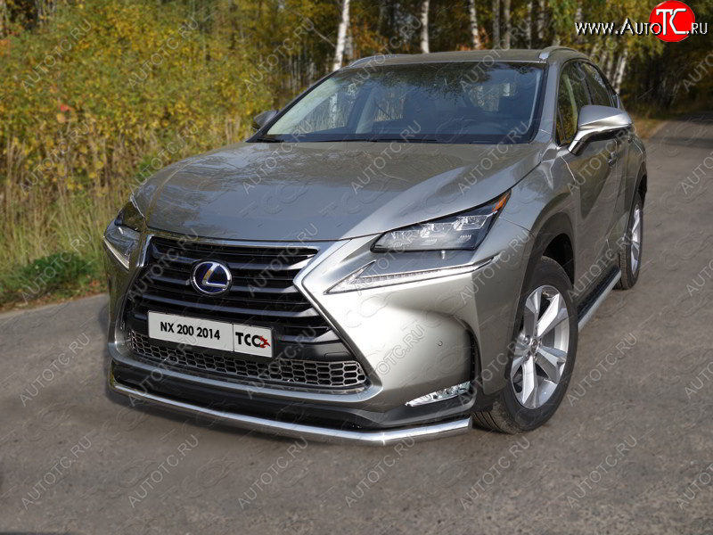 20 599 р. Защита переднего бампера нижняя d60,3 мм, кроме F-Sport ТСС Тюнинг Lexus NX200 Z10 дорестайлинг (2014-2017) (нержавейка)  с доставкой в г. Керчь