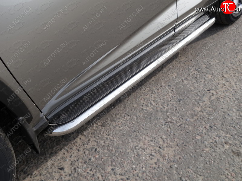 41 749 р. Пороги с площадкой 60,3 кроме мм кроме F-Sport ТСС Тюнинг  Lexus NX200  Z10 (2014-2017) дорестайлинг (нержавейка)  с доставкой в г. Керчь