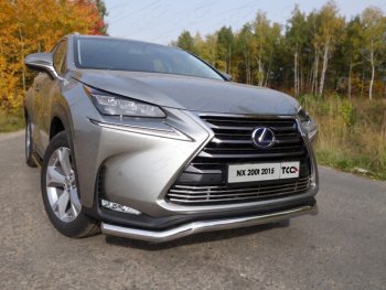 Защита переднего бампера кенгурин 60,3 мм кроме F-Sport ТСС Тюнинг Lexus NX200T Z10 (2014-2017) (нержавейка)
