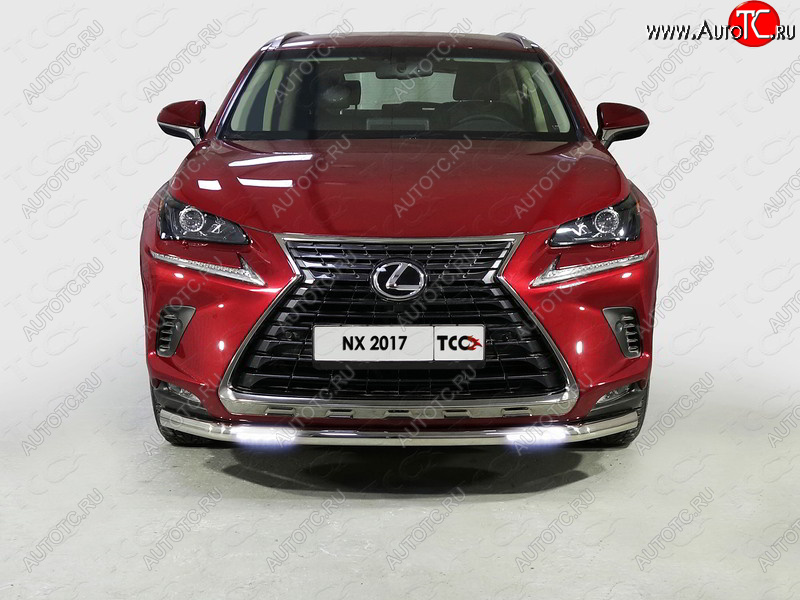 39 749 р. Защита переднего бампера нижняя с ДХО 60,3 мм ТСС Тюнинг Lexus NX200 Z10 рестайлинг (2017-2021) (нержавейка)  с доставкой в г. Керчь