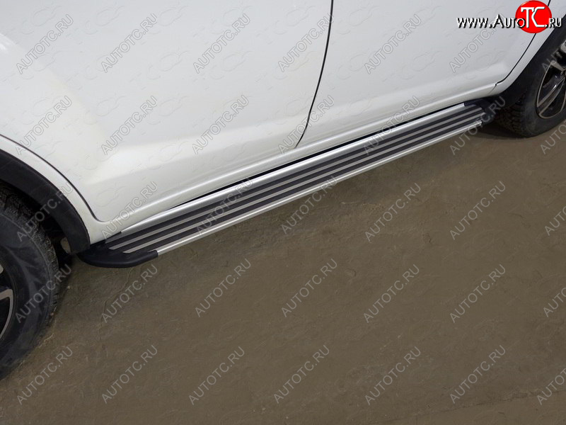 20 599 р. Пороги алюминиевые Slim Line ТСС Тюнинг Lifan X60 2-ой рестайлинг (2016-2025) (Silver)  с доставкой в г. Керчь