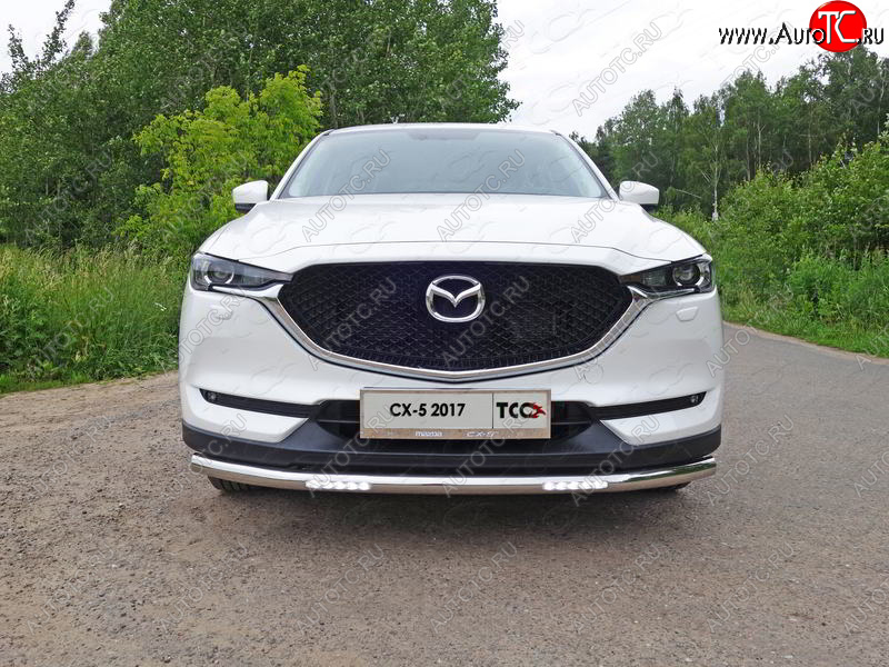 36 299 р. Защита переднего бампера нижняя с ДХО 60,3 мм ТСС Тюнинг  Mazda CX-5  KF (2016-2025) (нержавейка)  с доставкой в г. Керчь