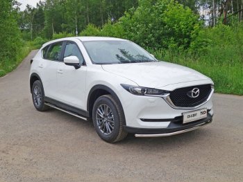 Защита переднего бампера нижняя d42,4 мм ТСС Тюнинг Mazda CX-5 KF (2016-2025) (нержавейка)