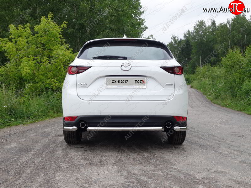 13 249 р. Защита задняя (нержавейка 60,3 мм) ТСС Тюнинг Mazda CX-5 KF (2016-2025)  с доставкой в г. Керчь
