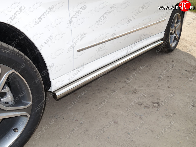 21 599 р. Защита порогов труба d60,3 мм ТСС Тюнинг  Mercedes-Benz GLK class  X204 (2012-2015) рестайлинг (серые)  с доставкой в г. Керчь