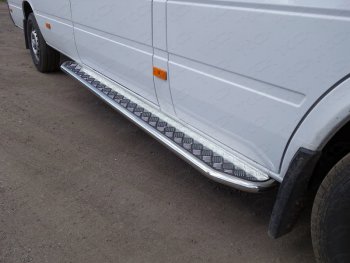 Порог с площадкой, ТСС Тюнинг Mercedes-Benz Sprinter  W906 (2014-2018) рестайлинг (с площадкой 42,4 мм)