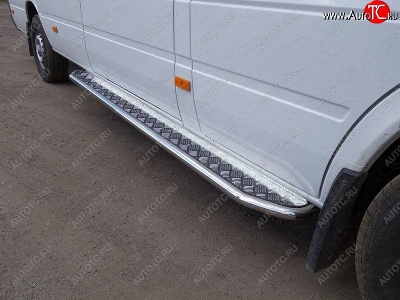 27 849 р. Порог с площадкой, ТСС Тюнинг  Mercedes-Benz Sprinter  W906 (2014-2018) рестайлинг (с площадкой 42,4 мм)  с доставкой в г. Керчь