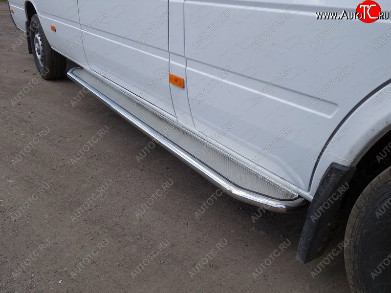 31 999 р. Порог с площадкой d42,4 мм ТСС Тюнинг  Mercedes-Benz Sprinter  W906 (2014-2018) рестайлинг (нержавейка лист)  с доставкой в г. Керчь